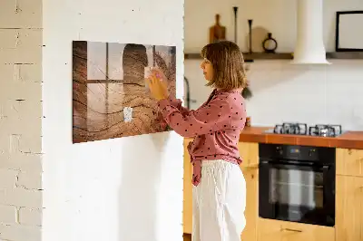 Tableau magnétique effaçable à sec en vieux bois