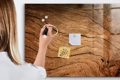 Tableau magnétique effaçable à sec en vieux bois