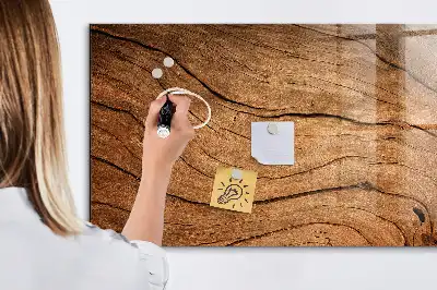 Tableau magnétique effaçable à sec en vieux bois
