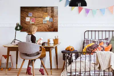 Tableau magnétique effaçable à sec en vieux bois