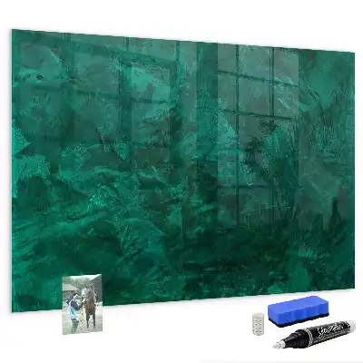 Tableau magnétique avec feutre modèle Mur émeraude