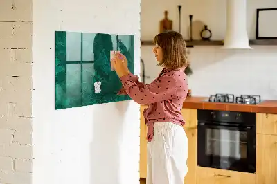 Tableau magnétique avec feutre modèle Mur émeraude