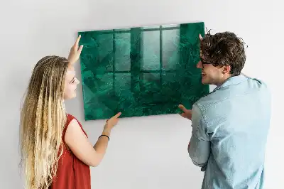 Tableau magnétique avec feutre modèle Mur émeraude