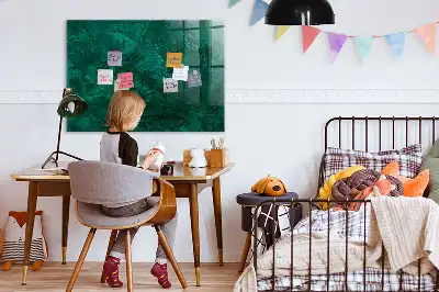 Tableau magnétique avec feutre modèle Mur émeraude