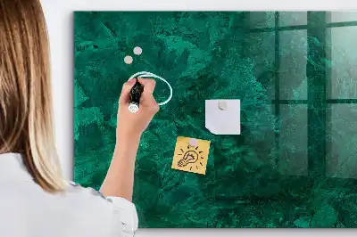 Tableau magnétique avec feutre modèle Mur émeraude