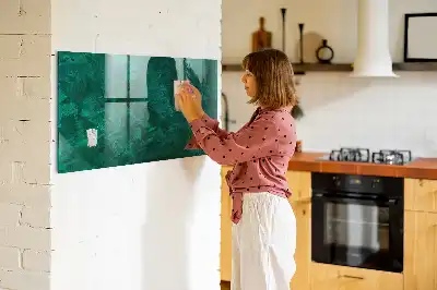 Tableau magnétique avec feutre modèle Mur émeraude