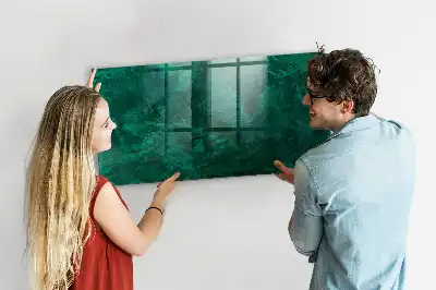 Tableau magnétique avec feutre modèle Mur émeraude