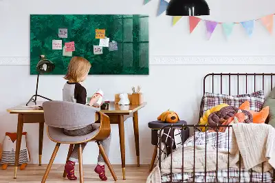 Tableau magnétique avec feutre modèle Mur émeraude