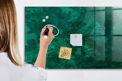 Tableau magnétique avec feutre modèle Mur émeraude