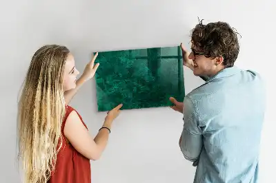 Tableau magnétique avec feutre modèle Mur émeraude