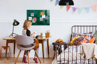 Tableau magnétique avec feutre modèle Mur émeraude