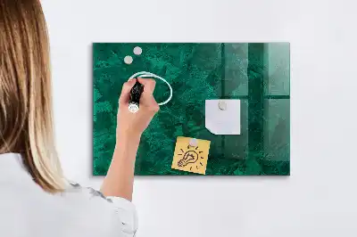 Tableau magnétique avec feutre modèle Mur émeraude