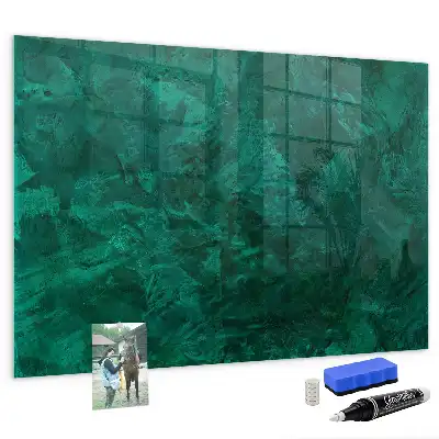 Tableau magnétique avec feutre modèle Mur émeraude