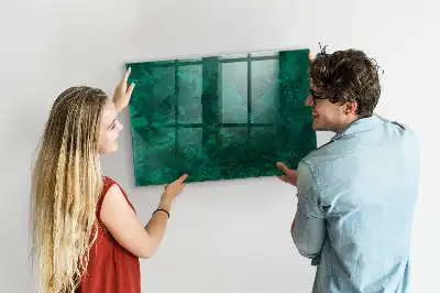 Tableau magnétique avec feutre modèle Mur émeraude