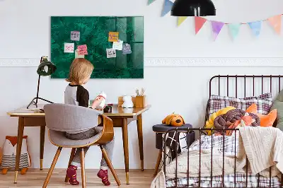 Tableau magnétique avec feutre modèle Mur émeraude