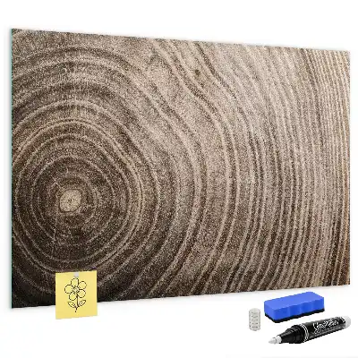 Tableau magnétique effaçable à sec motif tronc d'arbre