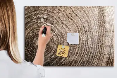 Tableau magnétique effaçable à sec motif tronc d'arbre