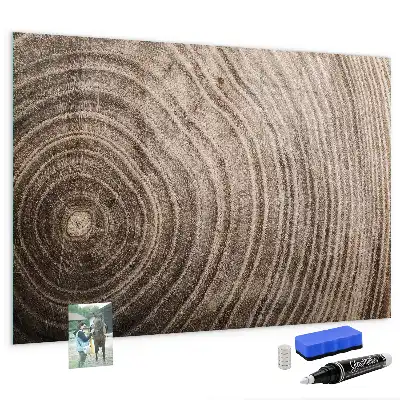 Tableau magnétique effaçable à sec motif tronc d'arbre