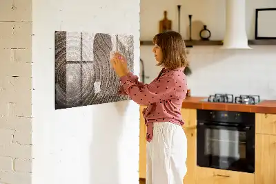 Tableau magnétique effaçable à sec motif tronc d'arbre