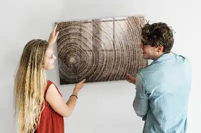 Tableau magnétique effaçable à sec motif tronc d'arbre