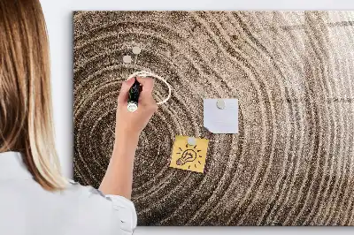 Tableau magnétique effaçable à sec motif tronc d'arbre