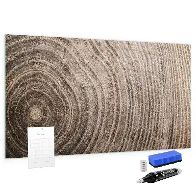 Tableau magnétique effaçable à sec motif tronc d'arbre