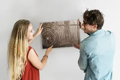 Tableau magnétique effaçable à sec motif tronc d'arbre