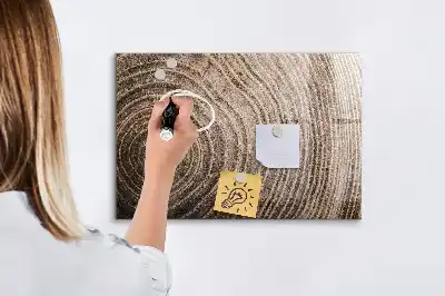 Tableau magnétique effaçable à sec motif tronc d'arbre