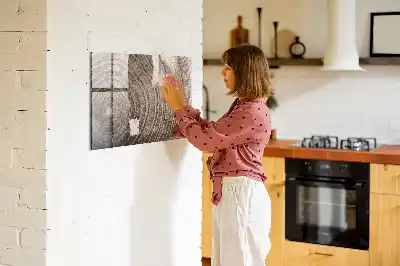 Tableau magnétique effaçable à sec motif tronc d'arbre