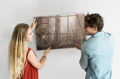 Tableau magnétique effaçable à sec motif tronc d'arbre