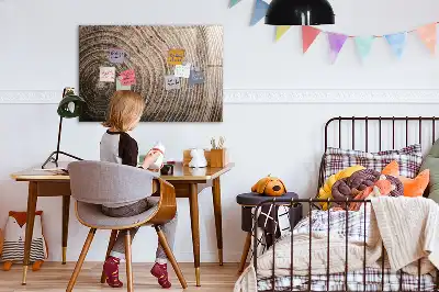 Tableau magnétique effaçable à sec motif tronc d'arbre