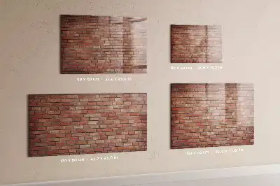 Tableau magnétique avec feutre motif mur de briques