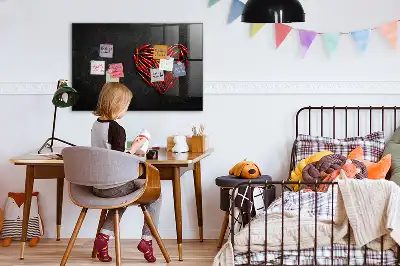 Tableau magnétique avec feutre motif cœur de piments