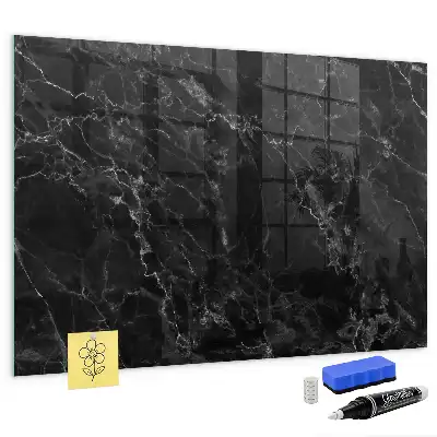 Tableau magnétique avec feutre marbre sombre
