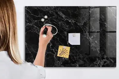 Tableau magnétique avec feutre marbre sombre