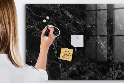 Tableau magnétique avec feutre marbre sombre