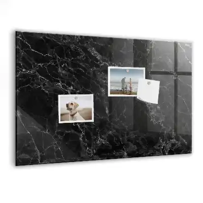 Tableau magnétique avec feutre marbre sombre