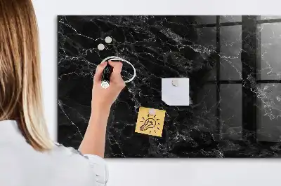 Tableau magnétique avec feutre marbre sombre