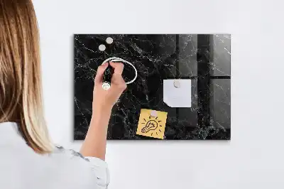 Tableau magnétique avec feutre marbre sombre