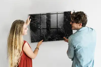 Tableau magnétique avec feutre marbre sombre
