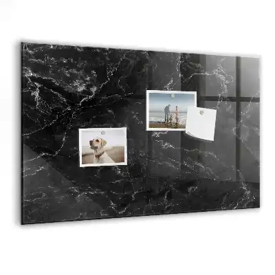 Tableau magnétique effaçable à sec marbre noir