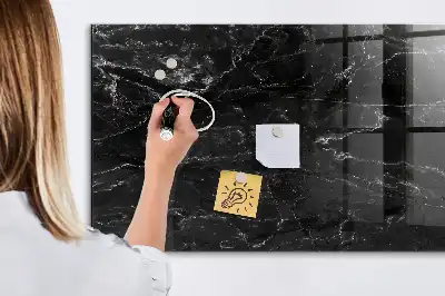 Tableau magnétique effaçable à sec marbre noir