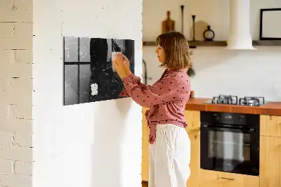 Tableau magnétique effaçable à sec marbre noir
