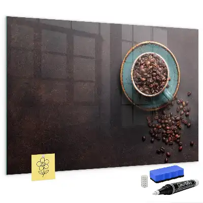 Tableau magnétique avec feutre tasse de café