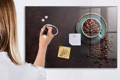 Tableau magnétique avec feutre tasse de café