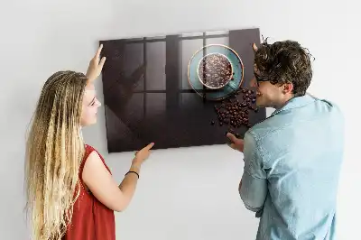 Tableau magnétique avec feutre tasse de café