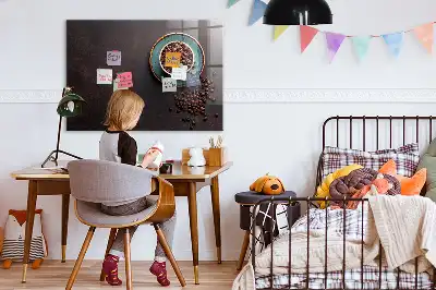 Tableau magnétique avec feutre tasse de café