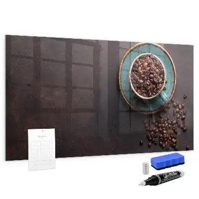 Tableau magnétique avec feutre tasse de café
