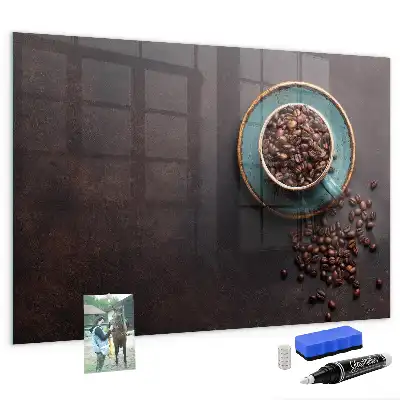 Tableau magnétique avec feutre tasse de café