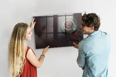 Tableau magnétique avec feutre tasse de café